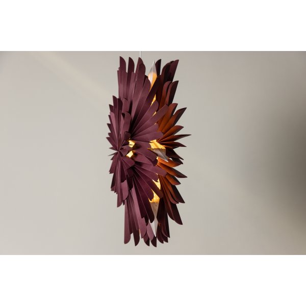 Slen adventsstjrna 80 cm - Mrkrd