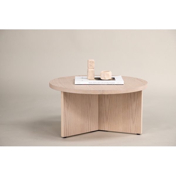 Table basse Melker Ø85 cm - Blanchi Table basse Melker Ø85 cm - Blanchi