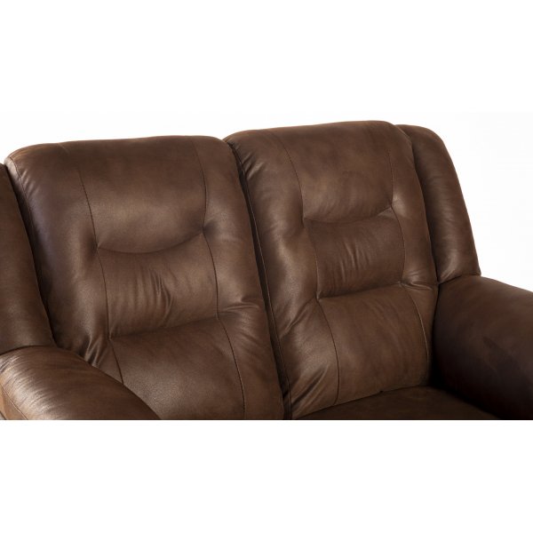 Vera 2-sits soffa i brunt microfiber Vera 2-sits soffa i brunt microfiber