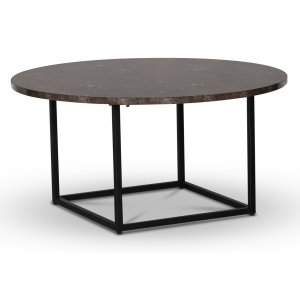 Table basse ronde Sintorp 90 cm - Marbre marron (Stratifi exclusif) + Pieds de meubles
