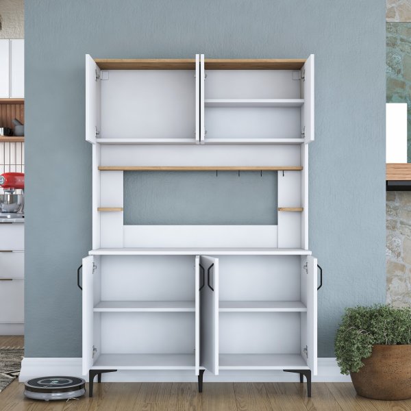 Jeriko köksskåp 176 - Vit/valnöt Jeriko köksskåp 176 - Vit/valnöt