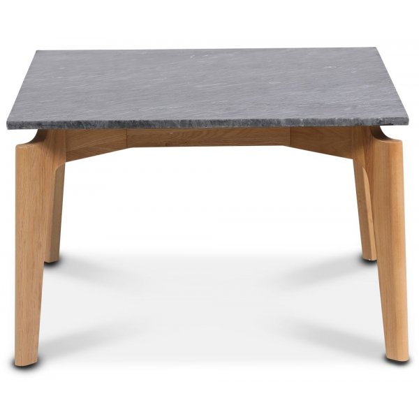 Accent soffbord 75 - Gr� marmor / ek
