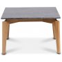 Accent soffbord 75 - Gr marmor / ek