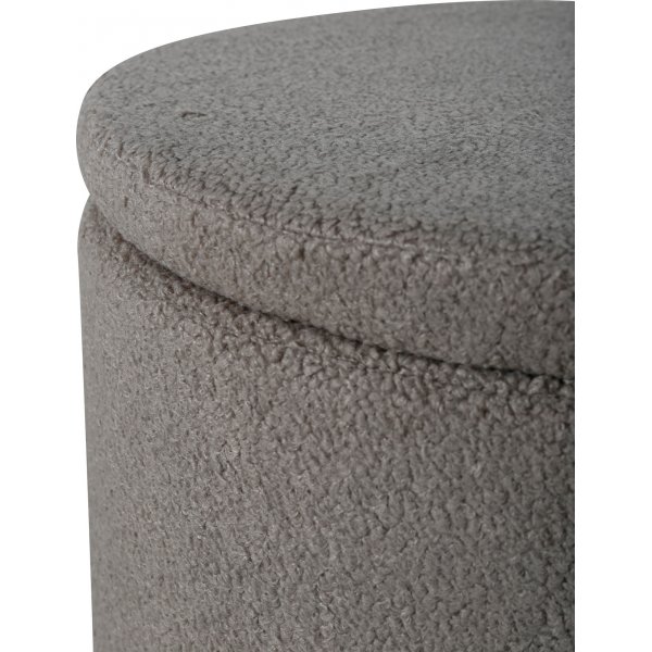 Pouf Jabar - Teddy gris-beige
