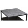 Athlete svart sngbord 70 cm med cement topp