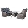Orleans utembelgrupp hg rygg med recliner (3+1+1) - Gr konstrotting