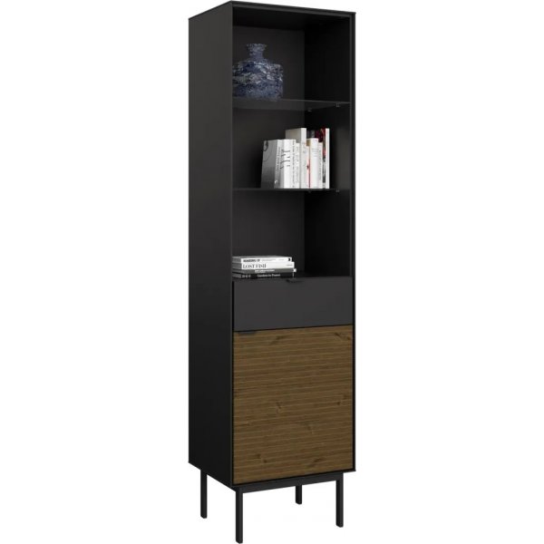Soma vitrinekast - Zwart/espresso