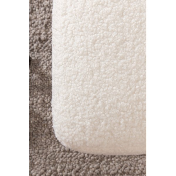 Savanna sittpuff - Vit teddy