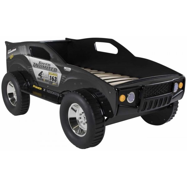 Barnsng Jeppe svart med belysning - Svart