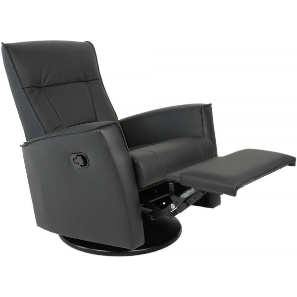 Hjellegjerde Ullstein manuell reclinerftlj - Svart (Konstskinn)