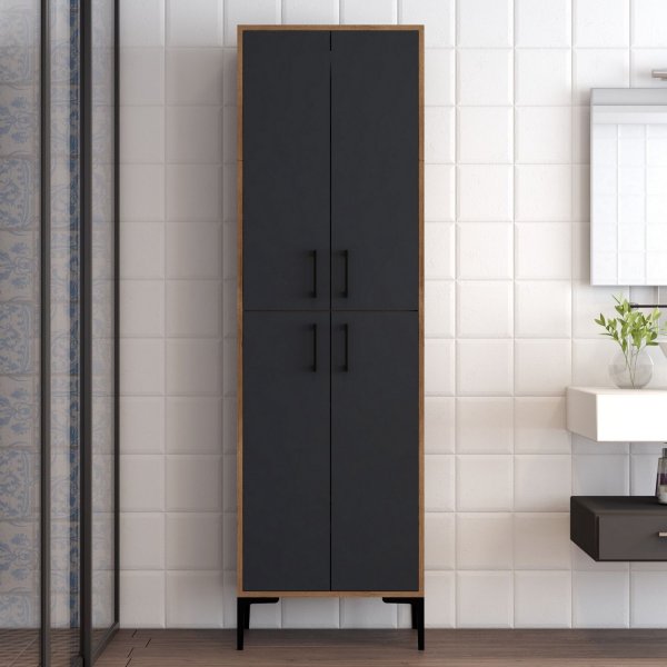 Armoire Berlin - Noyer/anthracite