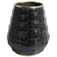 Vas sköldpadda H24 cm - Svart Vas sköldpadda H24 cm - Svart