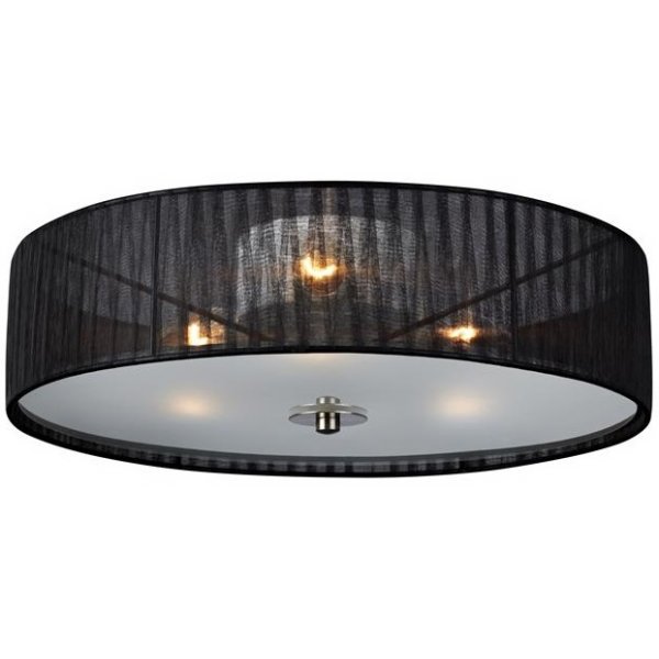 Byske Taklampa - Svart/Frostat glas