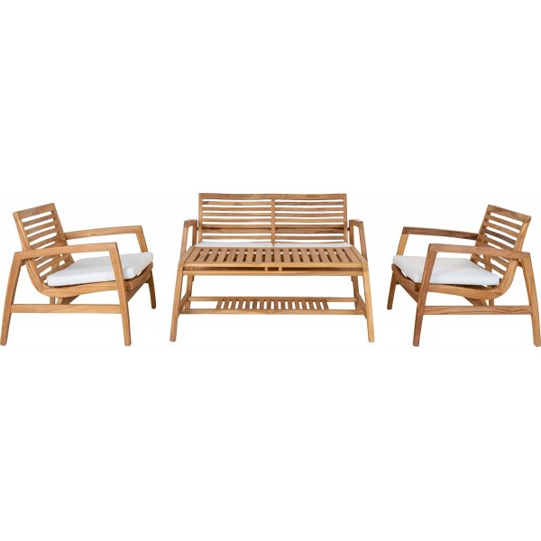 Santander loungegrupp - Teak/vit Santander loungegrupp - Teak/vit