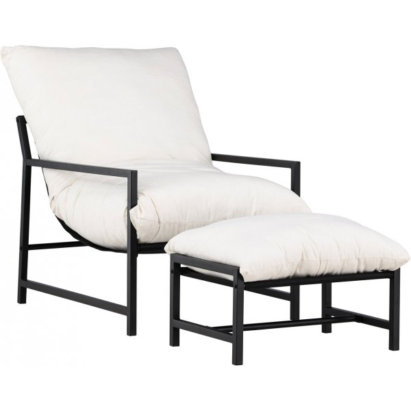 Corso loungefåtölj - Svart/Beige Corso loungefåtölj - Svart/Beige