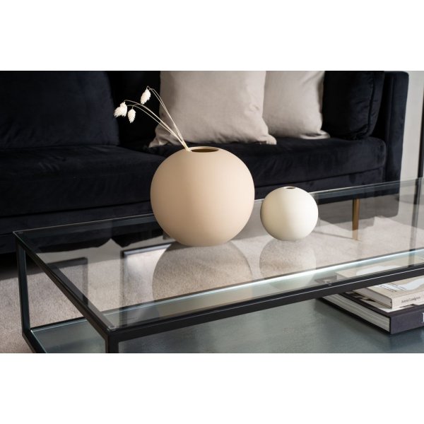 Agnäs soffbord 130 x 60 cm - Svart/glas Agnäs soffbord 130 x 60 cm - Svart/glas