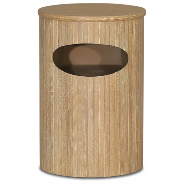 Nova runt sängbord med förvaring - Whitewash Nova runt sängbord med förvaring - Whitewash