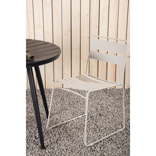 Break utematgrupp med 2 st Lina stolar - Beige/Svart Break utematgrupp med 2 st Lina stolar - Beige/Svart