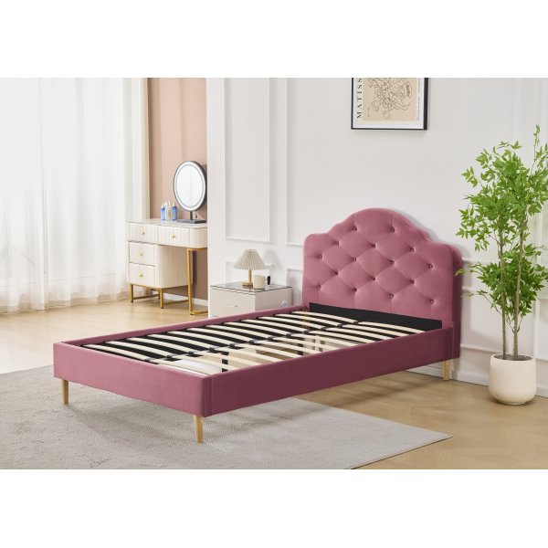 Sngram rosa inklusive snggavel - 120 x 200 cm