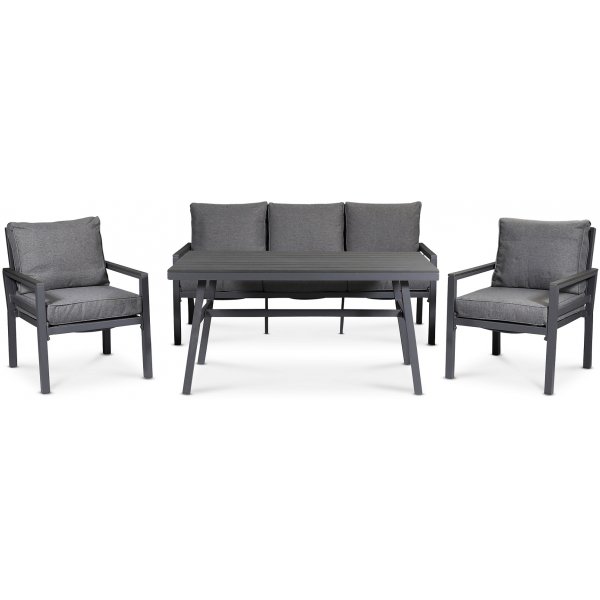 Samona utematgrupp i aluminium (1+1+3+bord) - Antracit Samona utematgrupp i aluminium (1+1+3+bord) - Antracit