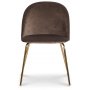 Giovani velvet stol - Mullvadsbrun/Mssing