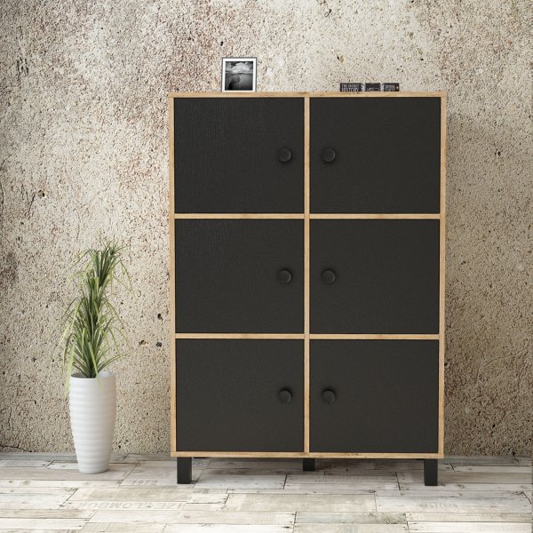 Vilamo skåp 48 - Furu/svart Vilamo skåp 48 - Furu/svart