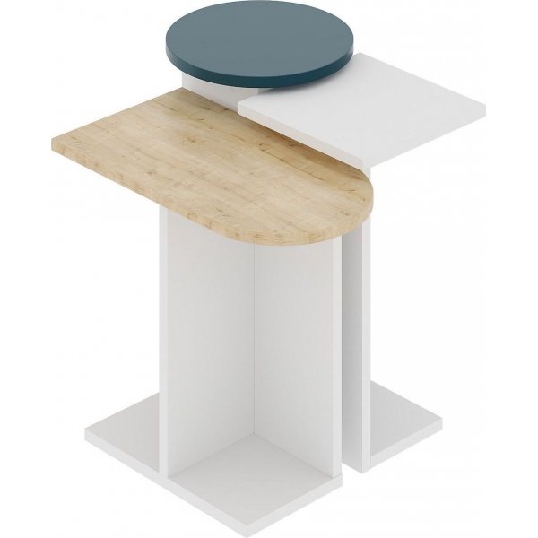 Mund satsbord 51 x 13 cm - Vit/ek/turkos Mund satsbord 51 x 13 cm - Vit/ek/turkos