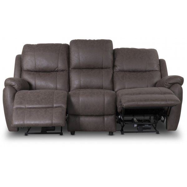 Enjoy Hollywood reclinersoffa - 3-sits (el) i mörkbrunt microfibertyg Enjoy Hollywood reclinersoffa - 3-sits (el) i mörkbrunt microfibertyg