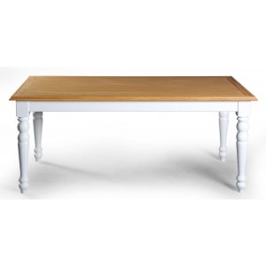 Table  manger Wadstena 140 cm - Blanc/Chne