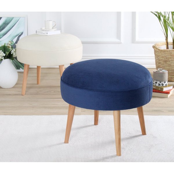 Pouf Romley - Bleu foncé Pouf Romley - Bleu foncé