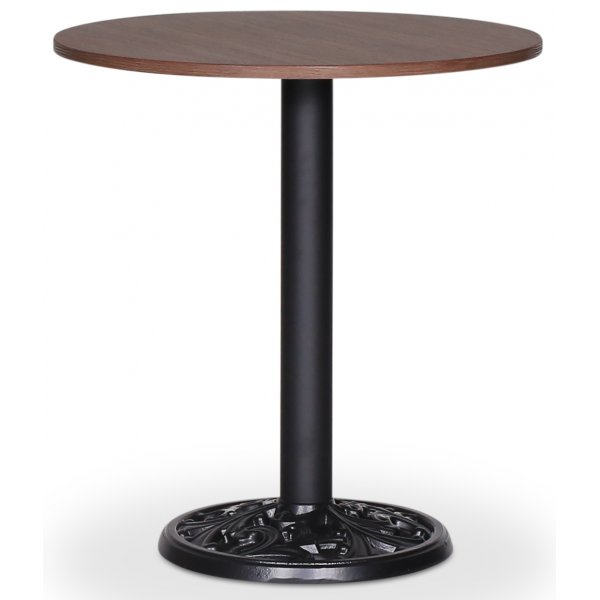 Mystery bord runt 70 cm - Svartblommigt underrede/mrk trimitation