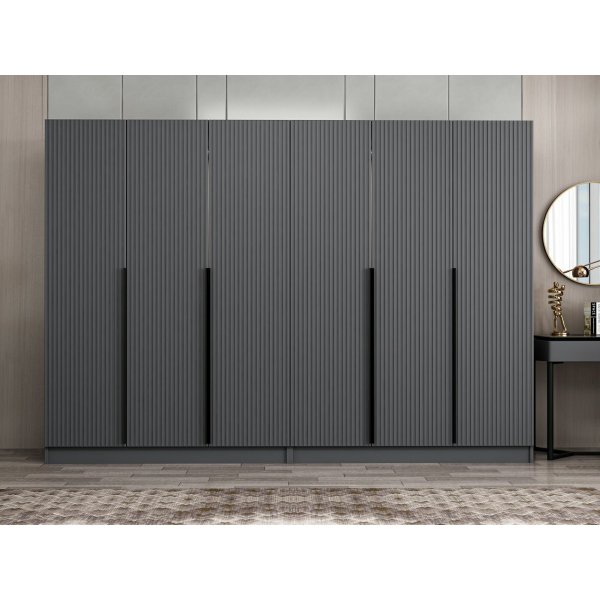 Armoire Cikani 270x52x210 cm, variante B - Anthracite