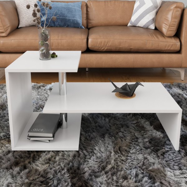 Table basse Dilba 100 x 50 cm - Blanc Table basse Dilba 100 x 50 cm - Blanc