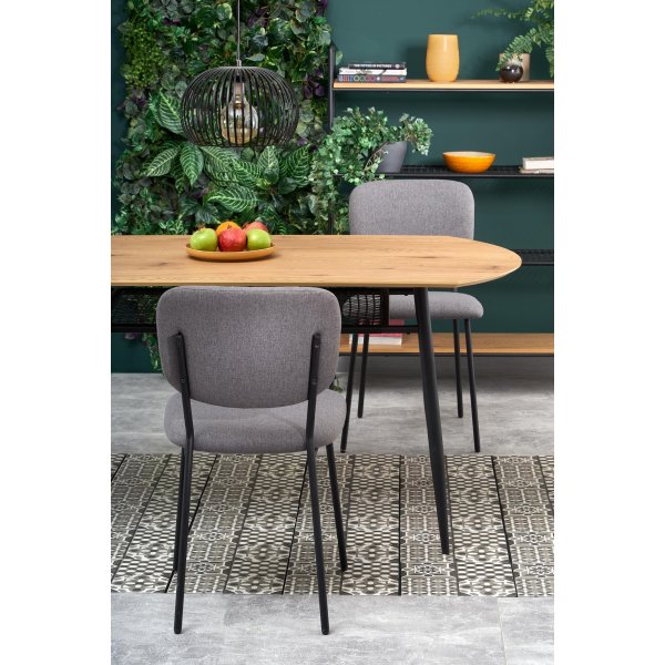 Table à manger Rankin 160 cm - Chêne/noir Table à manger Rankin 160 cm - Chêne/noir