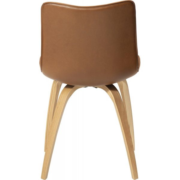 Chaise Glee - PU marron/chêne Chaise Glee - PU marron/chêne