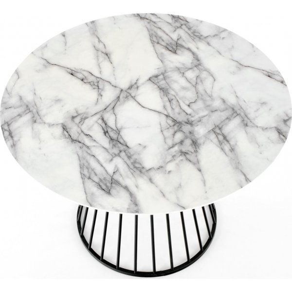 Broadway ronde eettafel 110 cm in wit marmerfineer