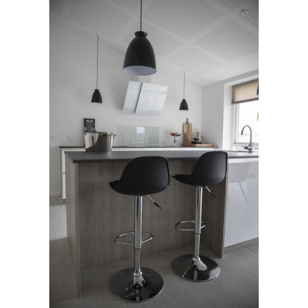 Tabouret de bar Trondheim - Noir/chrome + Nettoyage textile pour meubles
