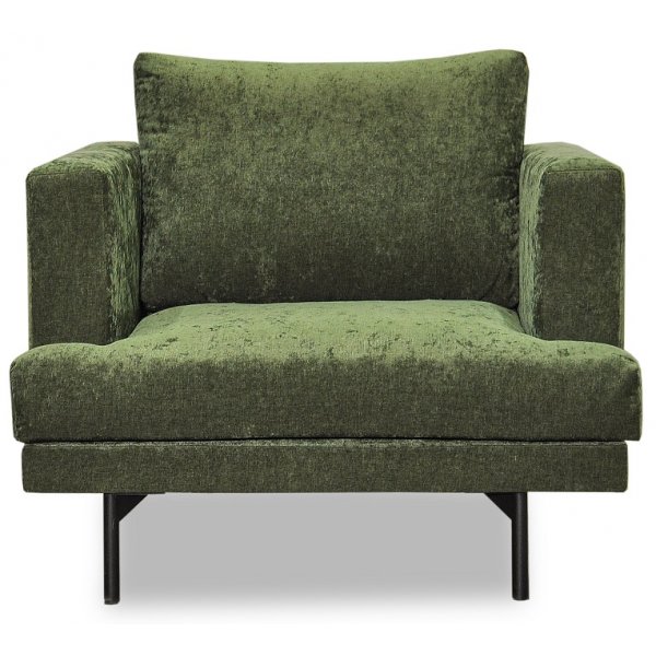 Smilla fåtölj i mörkgrönt tyg Smilla fåtölj i mörkgrönt tyg