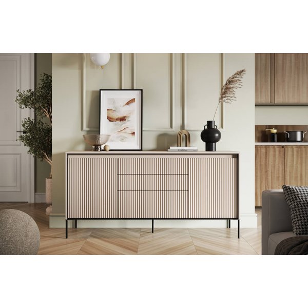 Buffet Trend L166 cm - Beige/noir Buffet Trend L166 cm - Beige/noir