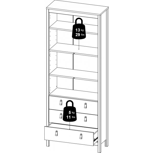 Vitrinekast Madrid - Zwart