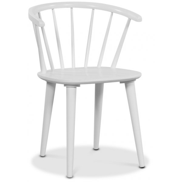 Holger matgrupp 140 cm bord med 4 st vita Fredrik pinnstolar