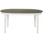 Alexandra ovalt matbord frlngningsbart 160-260 cm - Vit/gr vintage
