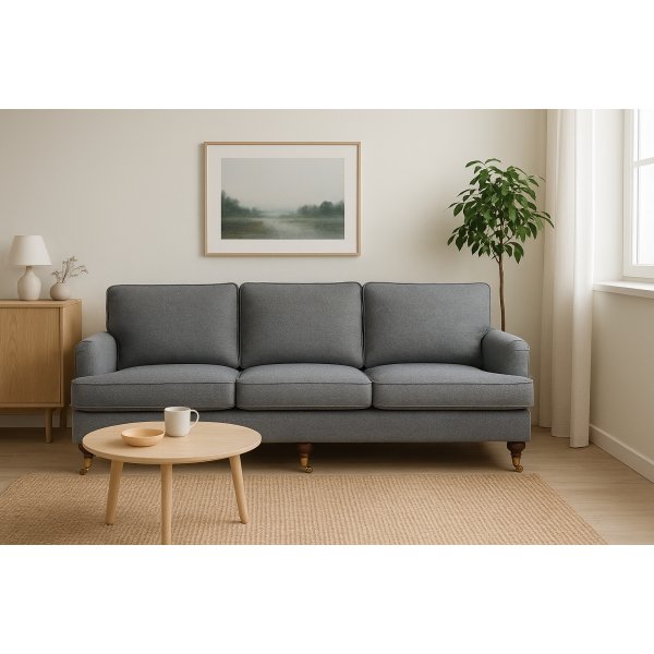 Howardsoffa Watford Deluxe 225 cm – Grå Howardsoffa Watford Deluxe 225 cm – Grå