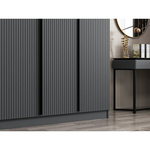 Armoire Cikani 180x52x210 cm - Anthracite Armoire Cikani 180x52x210 cm - Anthracite