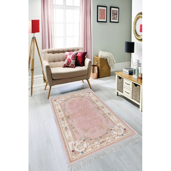 Tapis en velours rose 80x150 cm