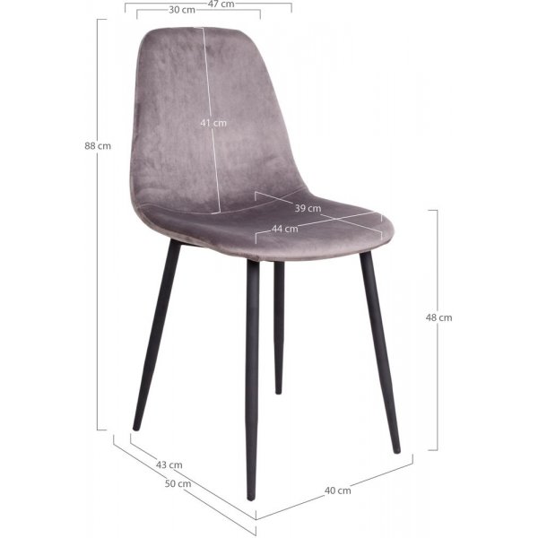 Stockholm Matstol - Gr/svart