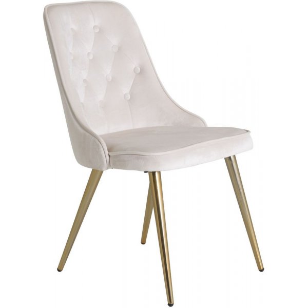 Chaise de salle à manger Alice Deluxe - Beige/laiton Chaise de salle à manger Alice Deluxe - Beige/laiton