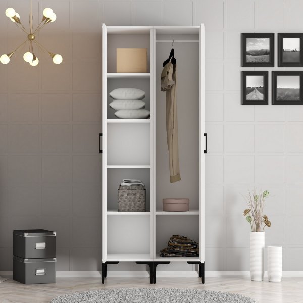 Armoire Kumsal 2 Blanc Armoire Kumsal 2 Blanc