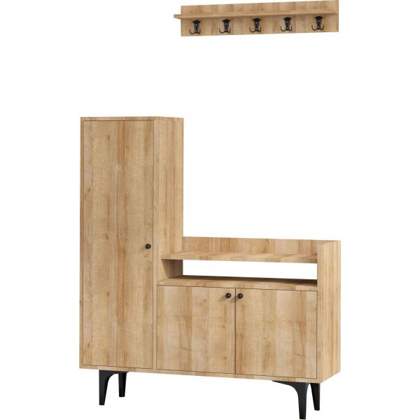 Barney schoenenkast - Eiken Barney schoenenkast - Eiken