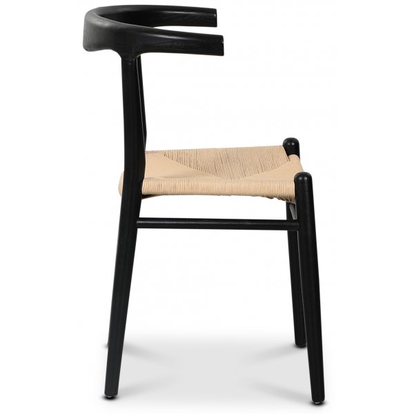 Berit matstol - Svart / Repsits